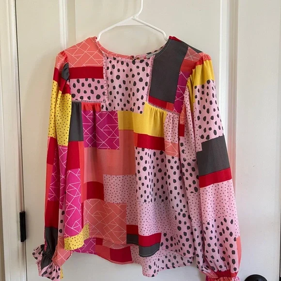 Fun Block Blouse - Picture 1 of 4